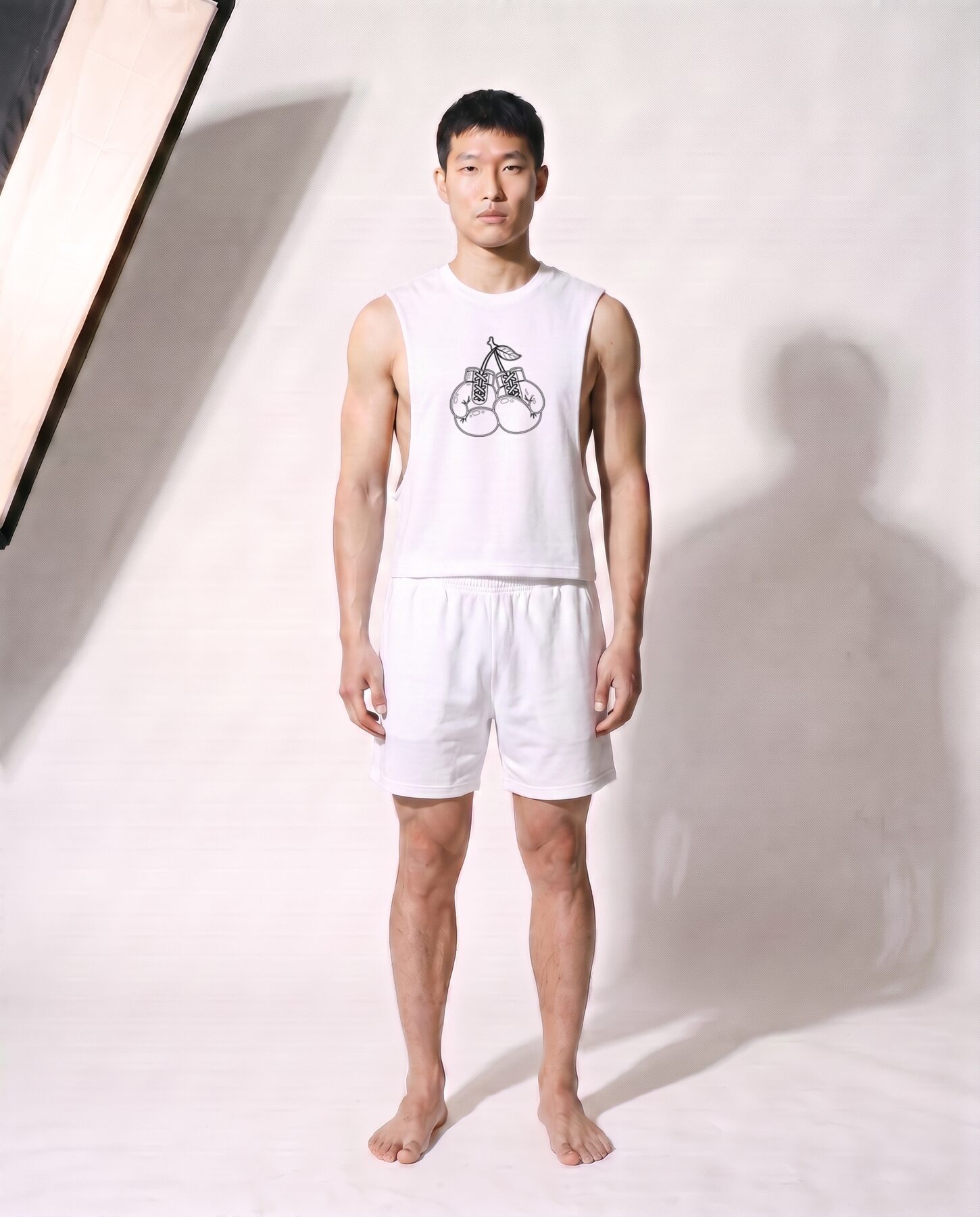 Cropped Cutoff Tee in White